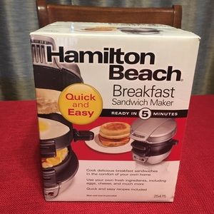 Hamilton Beach breakfast sandwich maker NIB